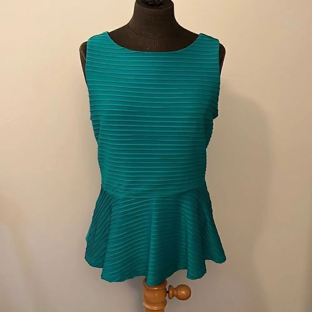 Bisou Bisou Michelle Bohbot Women's Teal Peplum